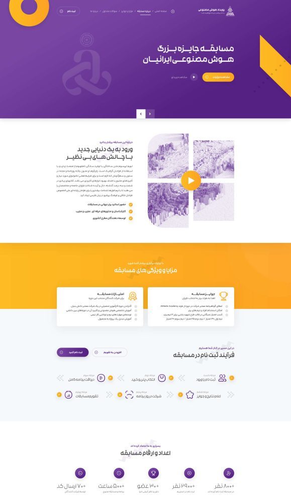 طراحی سایت رویداد هوش مصنوعی ایران