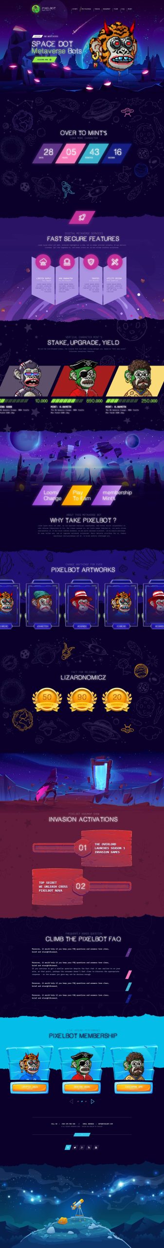 وب سایت متاورسی Pixel Bored Bot
